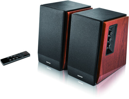 Edifier R1700BTs Powered Bluetooth 5.0 Wireless Bookshelf Speakers - 66 Watts (Brown)