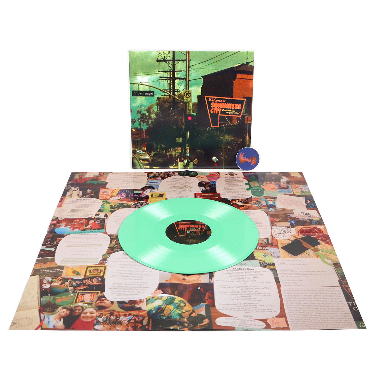 Origami Angel: Somewhere City (Green Colored Vinyl)