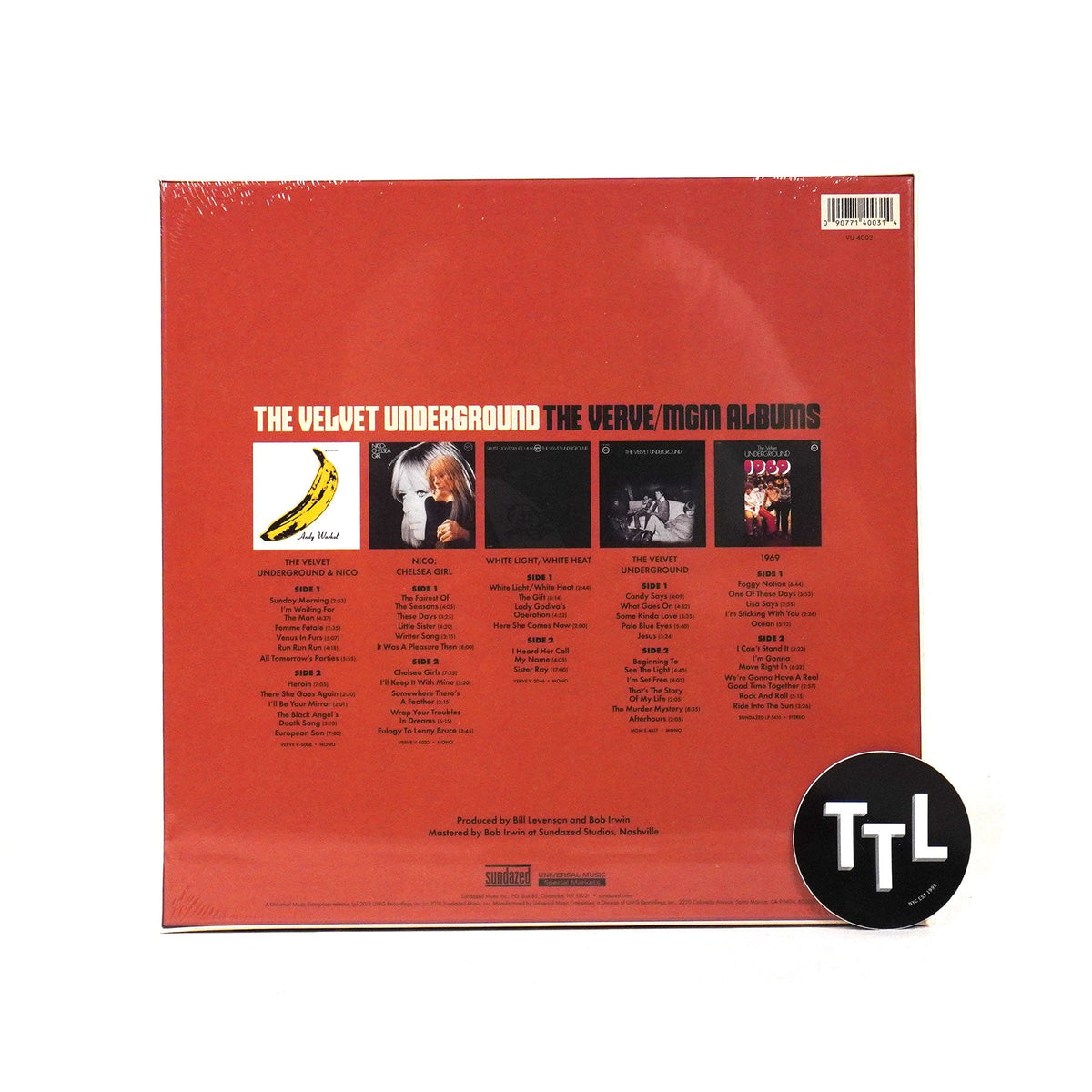 The Velvet Underground & Nico: The Verve / MGM Albums (Mono) Vinyl 5LP Boxset