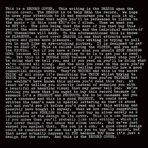 XTC - GO2 - 200gm Vinyl