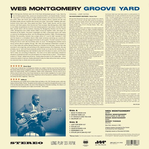 Wes Montgomery - Groove Yard - Limited 180-Gram Vinyl with Bonus Track