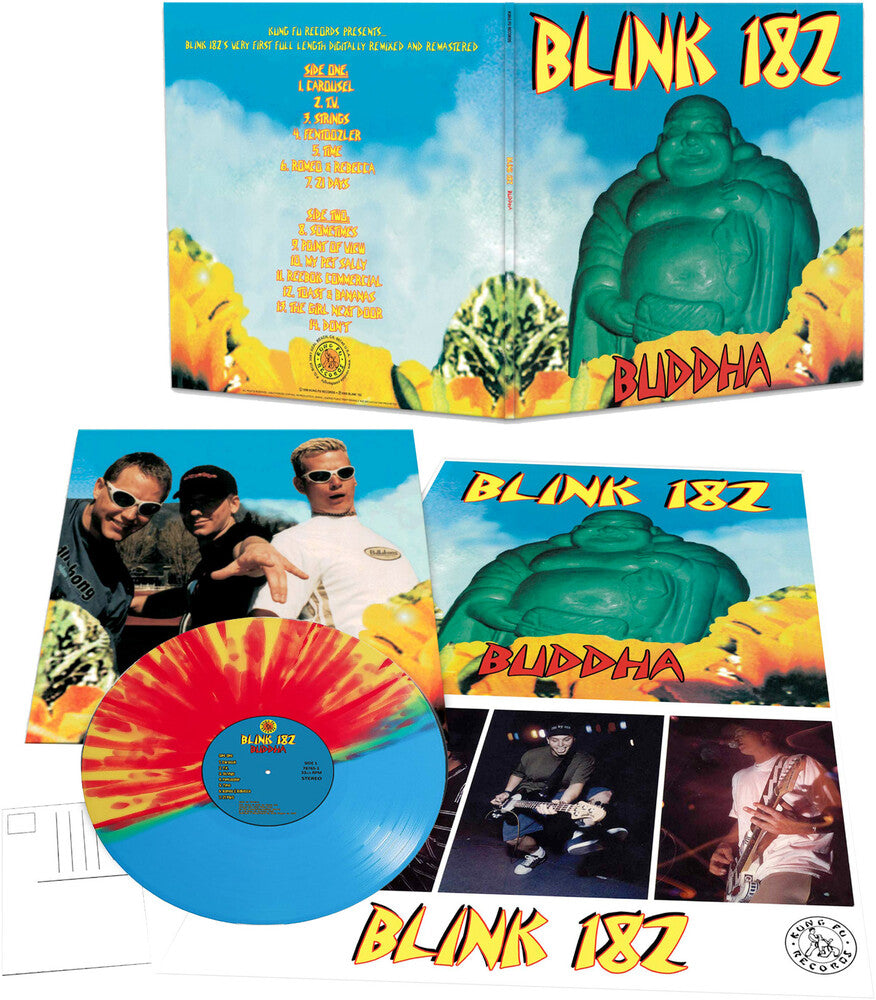 Blink 182 - Buddha (Blue Red Yellow Splatter)