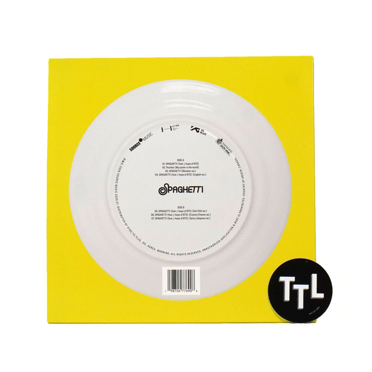 LE SSERAFIM: SPAGHETTI (Indie Exclusive Yellow Colored Vinyl) Vinyl 12"