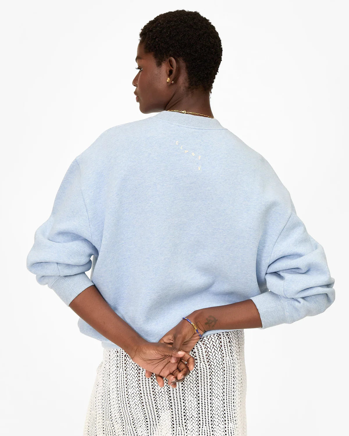 "Liberez les Sardines" Oversized Sweatshirt (Heather Blue)