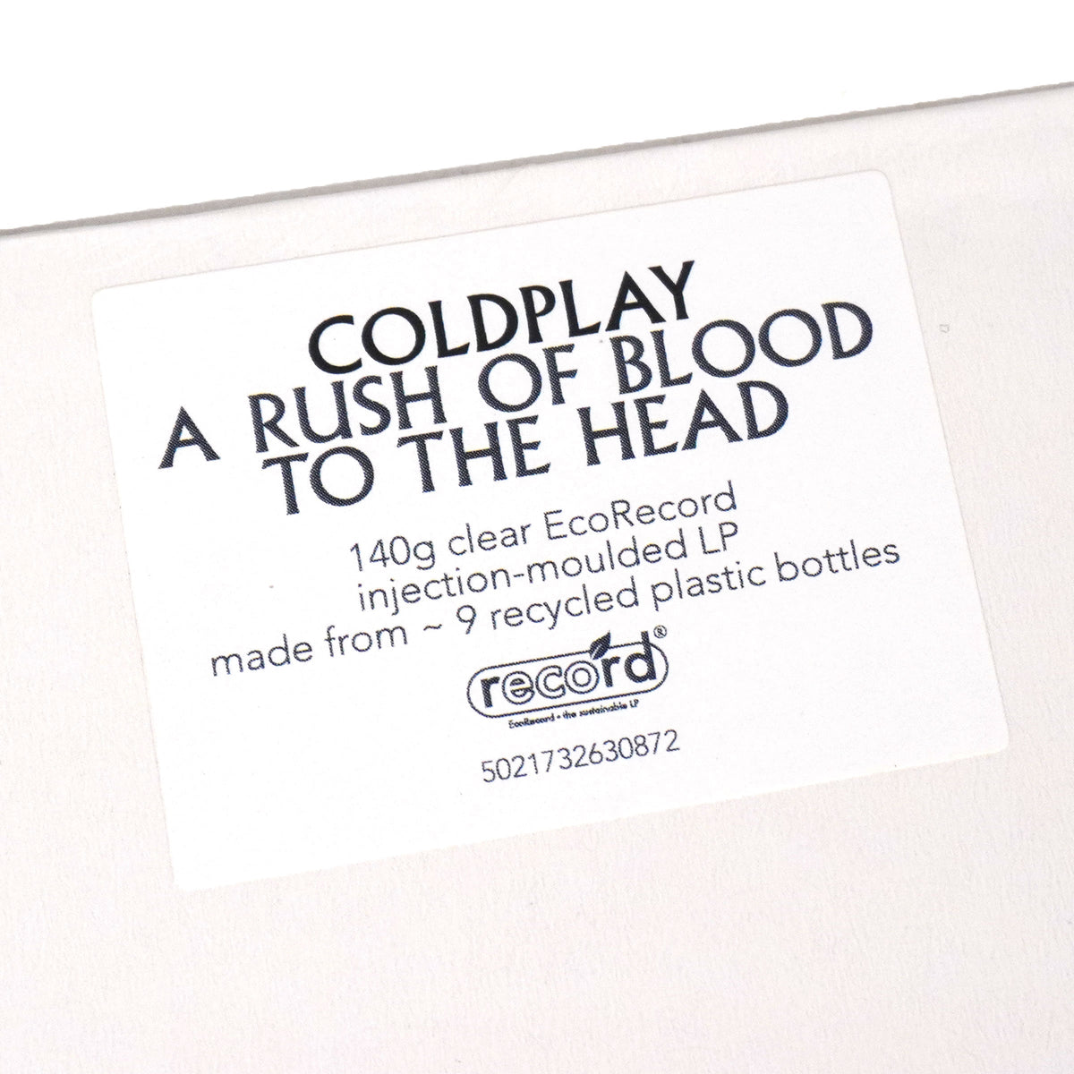 Coldplay: A Rush of Blood to the Head (Clear Colored Vinyl)