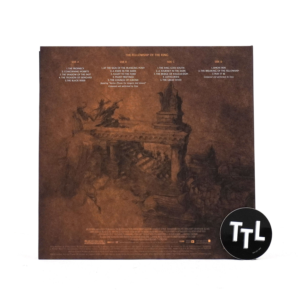 The Lord Of The Rings: Fellowship Of The Ring Soundtrack (Indie Exclusive Colored Vinyl) Vinyl 2LP